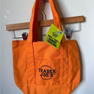 TRADER JOES Halloween 🎃 Orange Canvas Tote Bag